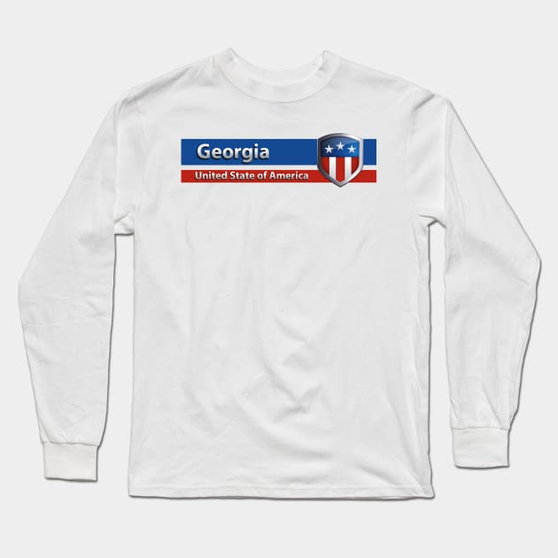 Georgia - United State of America Long Sleeve T-Shirt by Steady Eyes